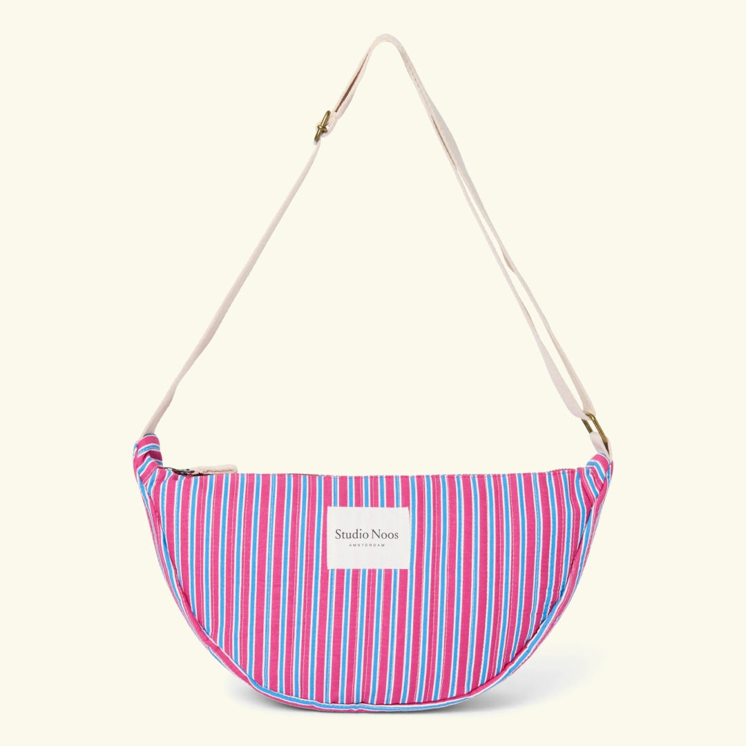 Studio Noos Poplin Striped Fanny Pack, Studio Noos poplin triipudega õlakott, vöökott, raspberry