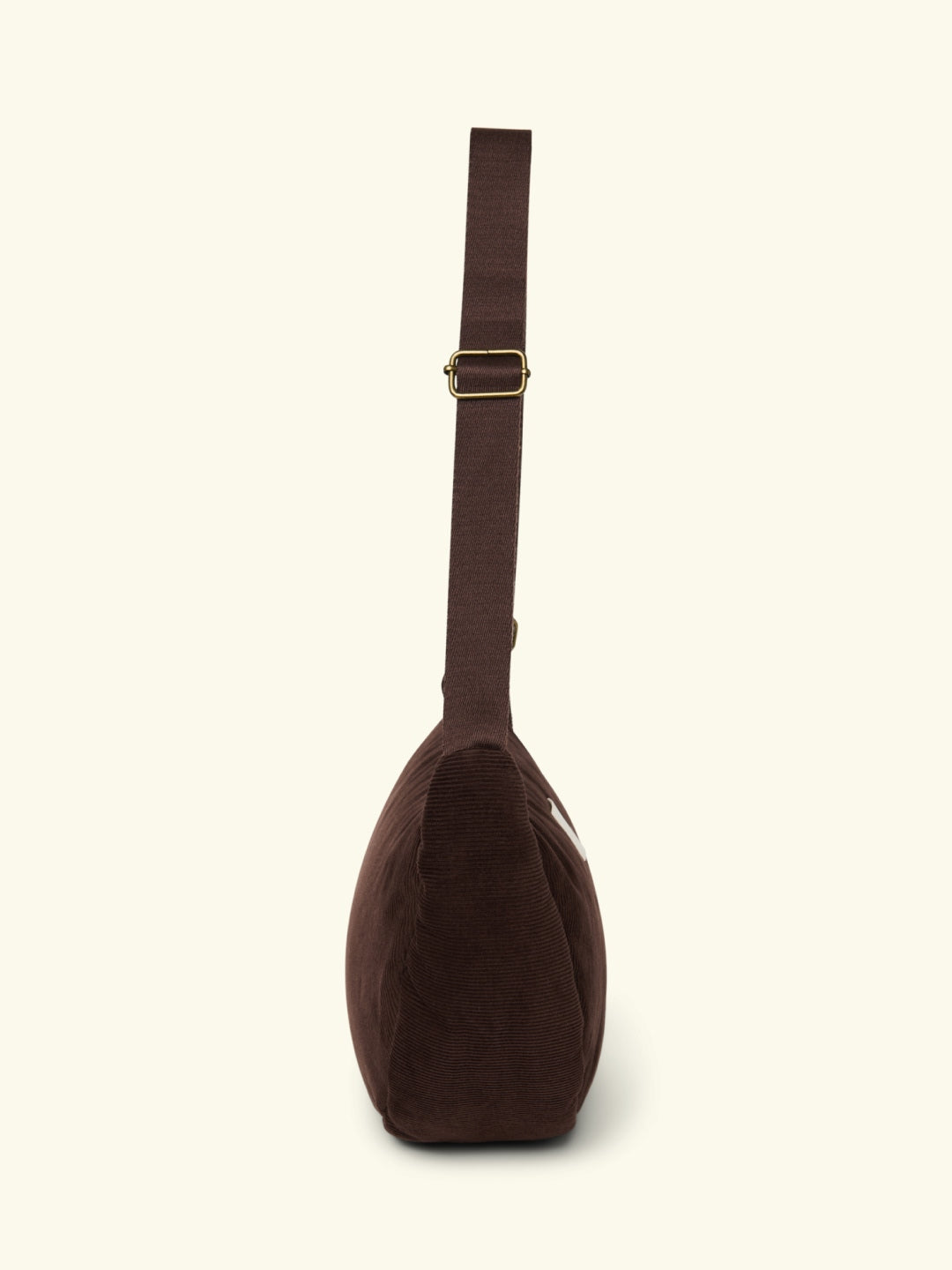 Studio Noos rib puffy fanny pack adult, dark brown, Studio Noos velvetkangast puffy fanny pack kott, tumepruun
