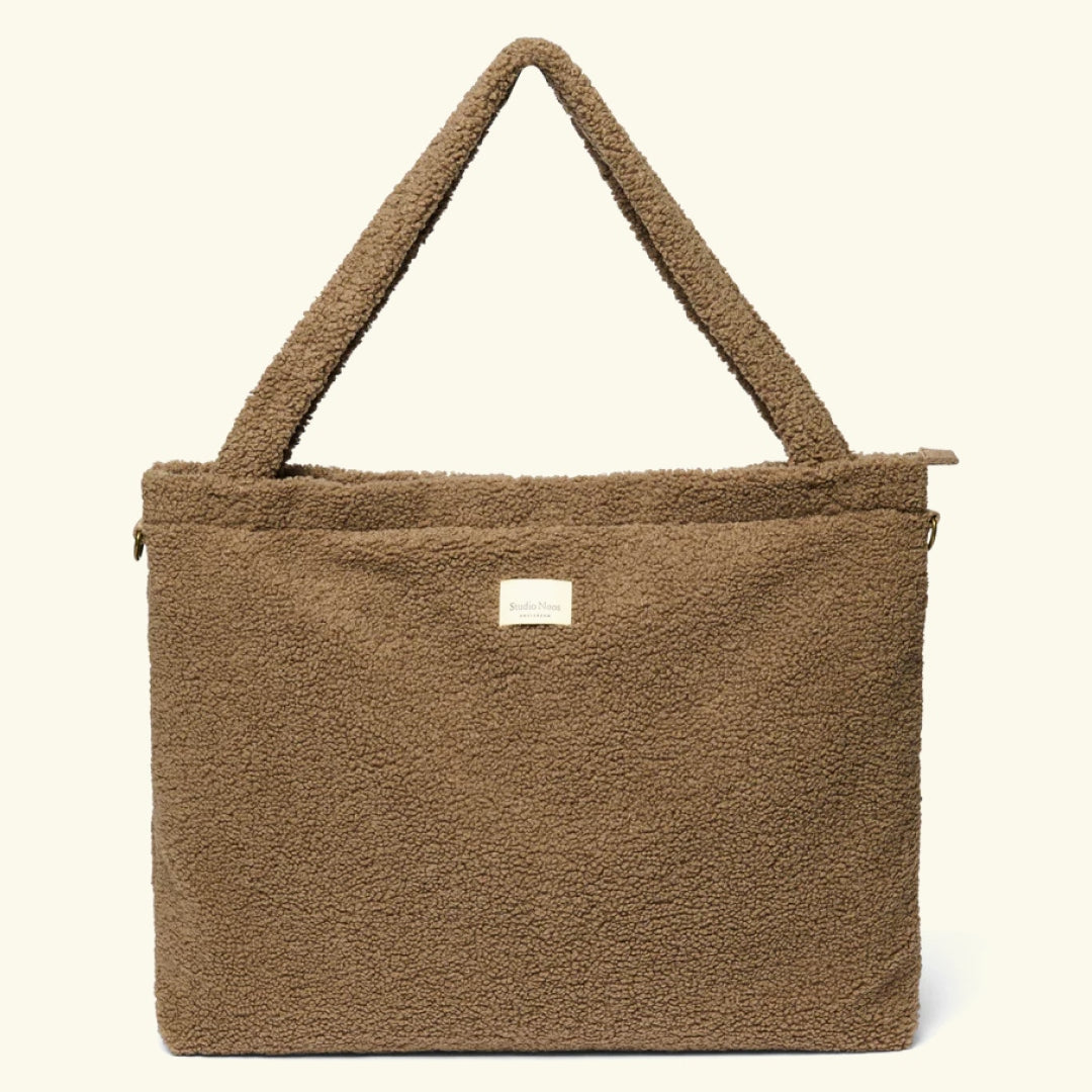 Studio Noos teddy diaper bag, Studio Noos teddy mähkimiskott, mähkmekott, beebitarvikute kott, beebiasjade kott, brown