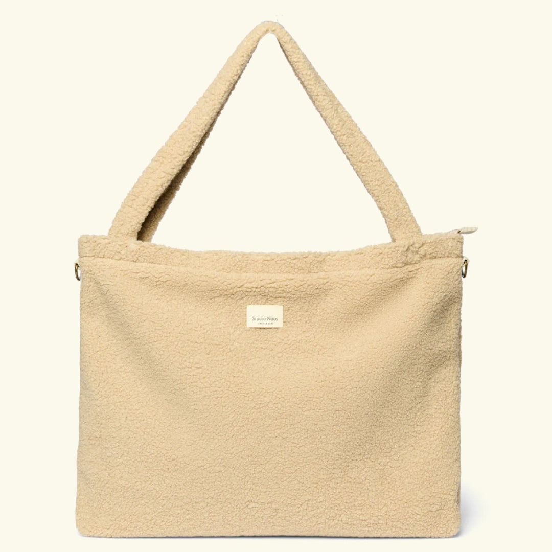 Studio Noos teddy diaper bag, Studio Noos teddy mähkimiskott, mähkmekott, beebitarvikute kott, beebiasjade kott, ecru
