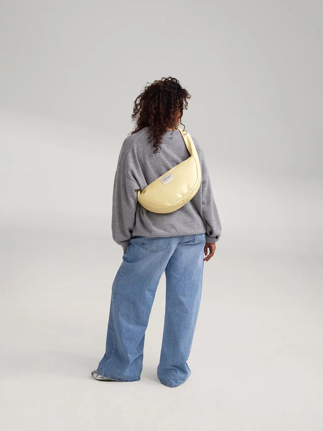 Studio Noos vegan leather fanny pack adult, Studio Noos vegannahast fanny pack, vöökott, õlakott, Butter yellow, kollane, all-groups
