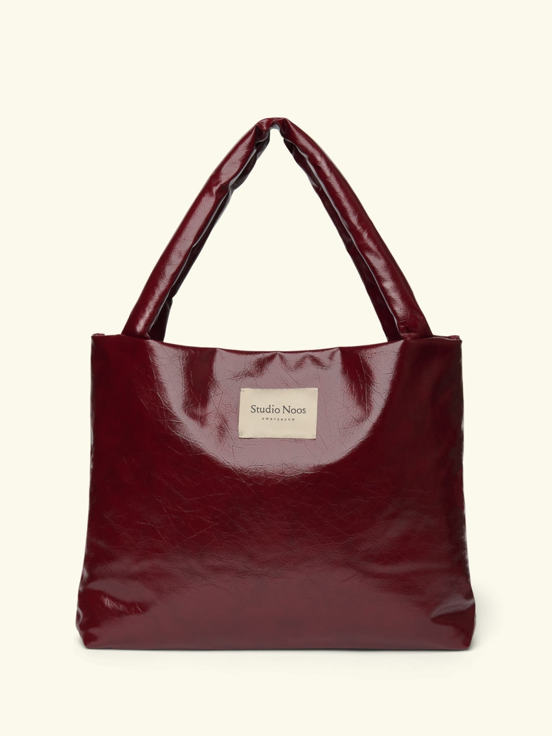 Studio Noos vegan leather mom bag, Studio Noos vegannahast mom bag, suur kott emale, burgundy