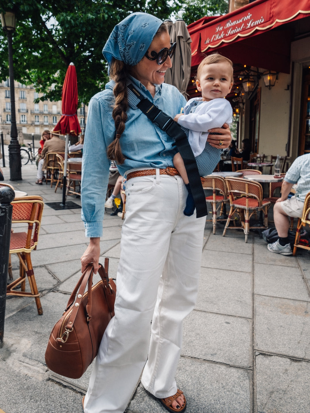 Wildride toddler swing carrier Indigo Stripes, Wildride väikelapse kandekott Indigo Stripes