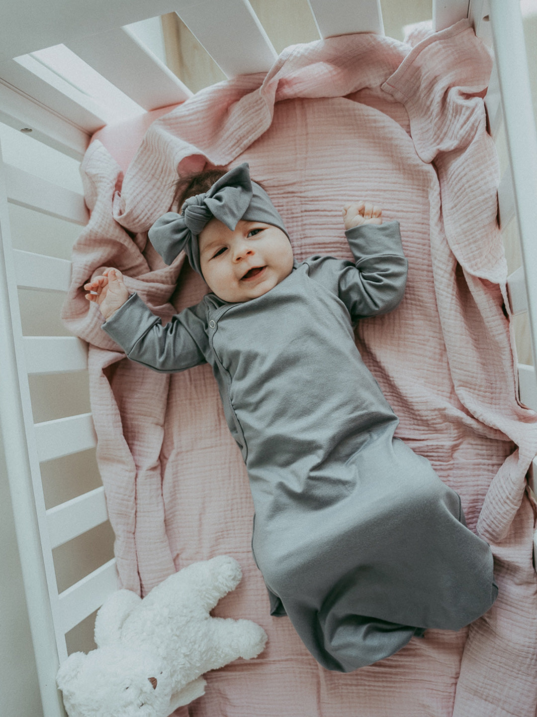 Babyluv Studio Bamboo Kimono Sleeping Gown Moonstone, Babyluv Studio bambusest beebi magamiskott Moonstone