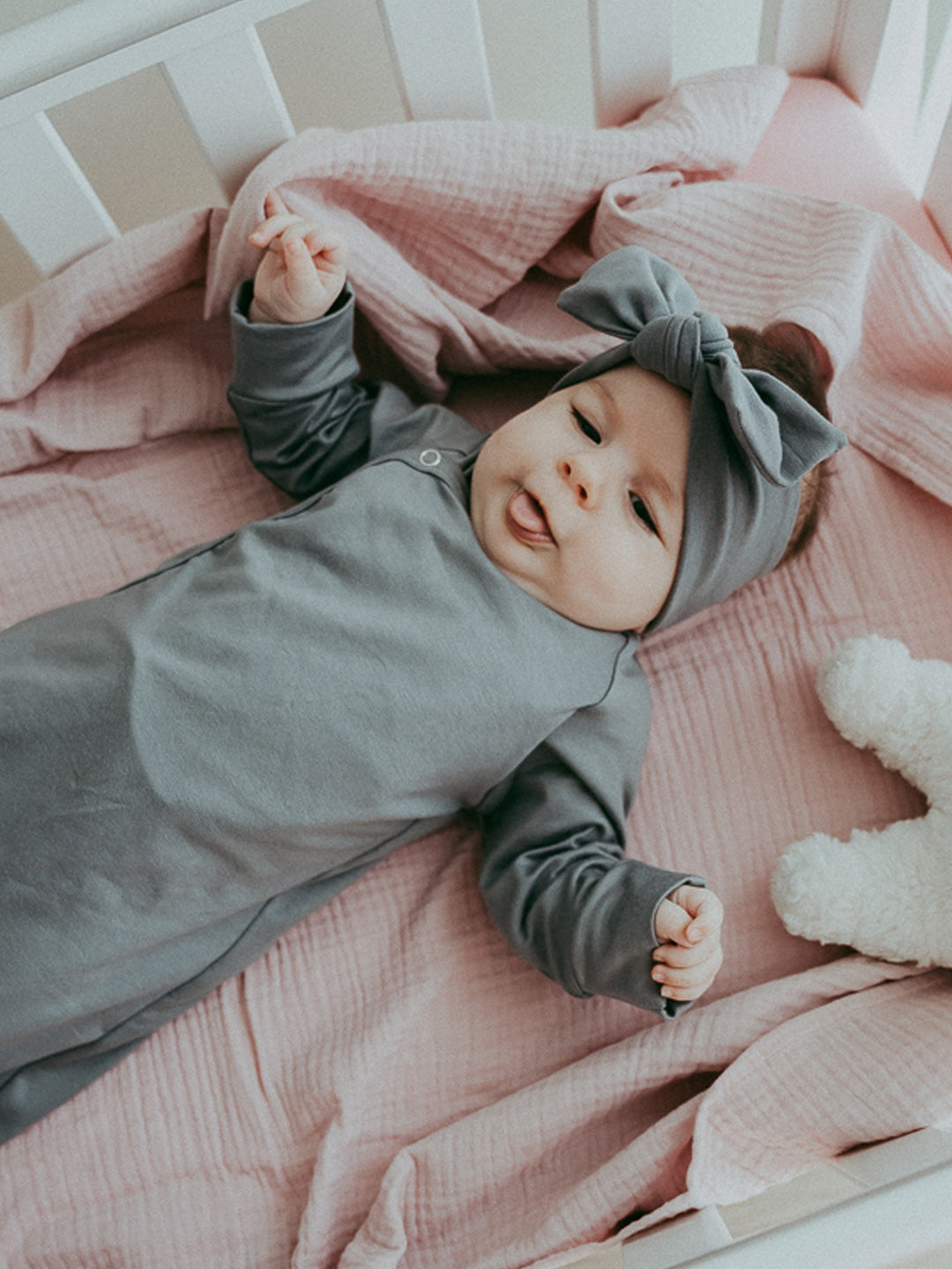 Babyluv Studio Bamboo Kimono Sleeping Gown Moonstone, Babyluv Studio bambusest beebi magamiskott Moonstone
