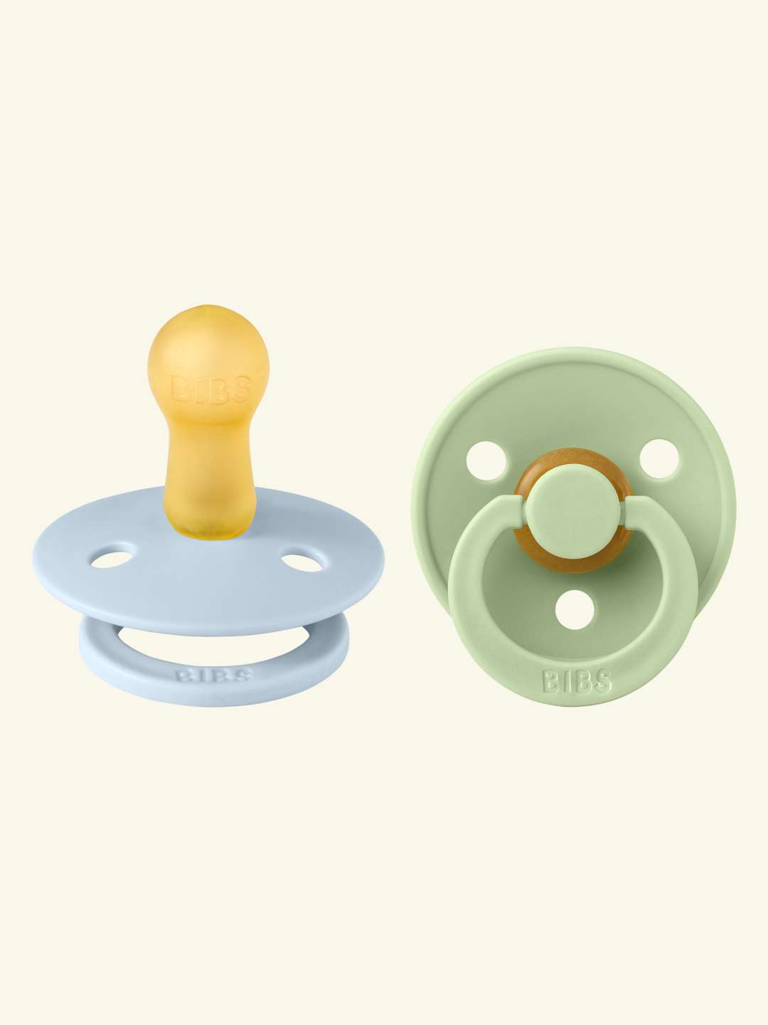 BIBS Colour Round pacifiers, BIBS Colour Round  lutid, ümar kirsikujuline lutiots, looduslikust kummist lutid