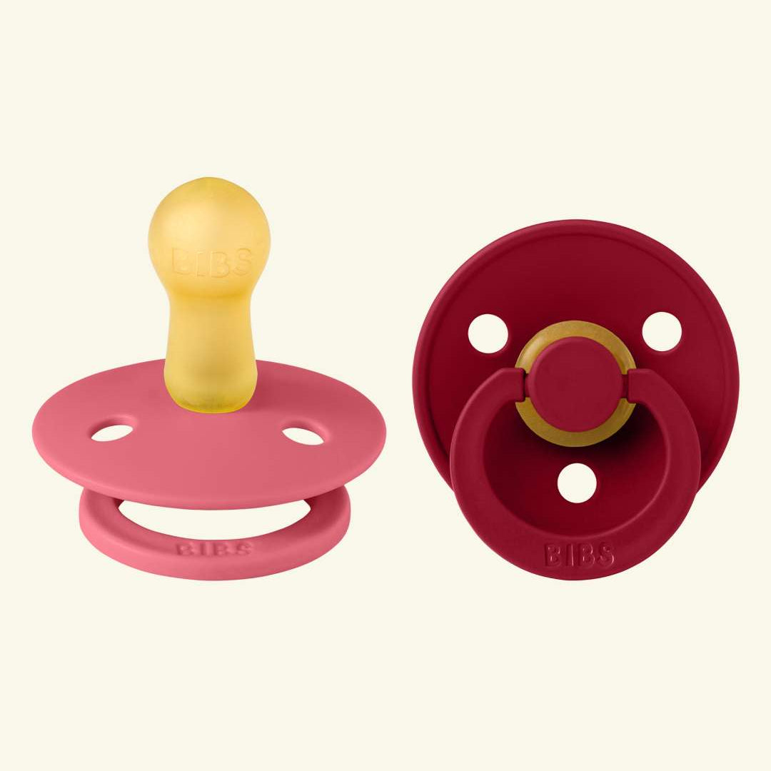 BIBS Colour Round pacifiers, BIBS Colour Round lutid, ümar kirsikujuline lutiots, looduslikust kummist lutid