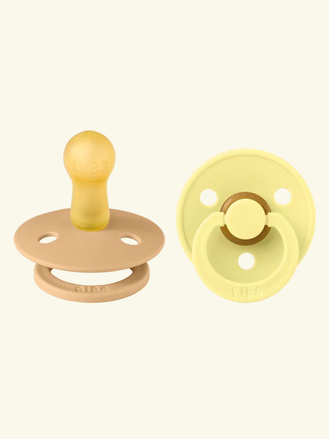 BIBS Colour Round pacifiers, BIBS Colour Round  lutid, ümar kirsikujuline lutiots, looduslikust kummist lutid