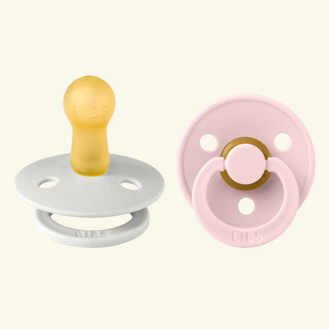BIBS Colour Round pacifiers, BIBS Colour Round lutid, ümar kirsikujuline lutiots, looduslikust kummist lutid