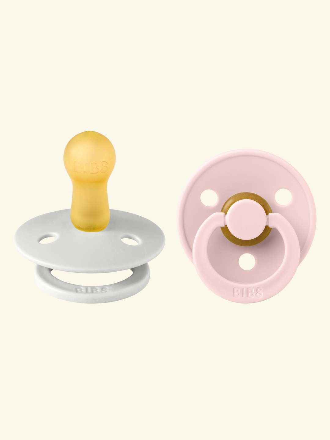 BIBS Colour Round pacifiers, BIBS Colour Round  lutid, ümar kirsikujuline lutiots, looduslikust kummist lutid