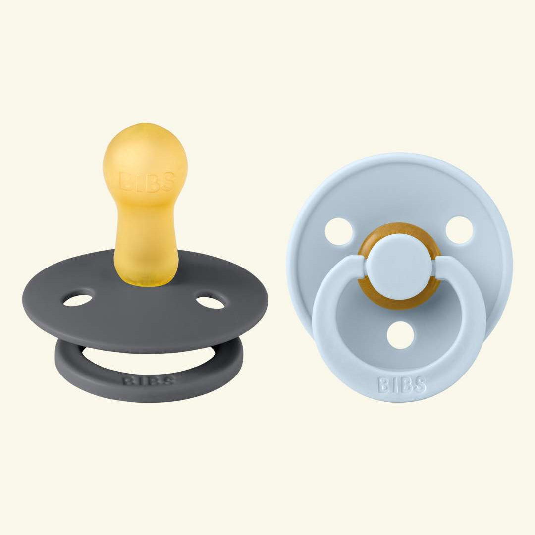 BIBS Colour Round pacifiers, BIBS Colour Round lutid, ümar kirsikujuline lutiots, looduslikust kummist lutid