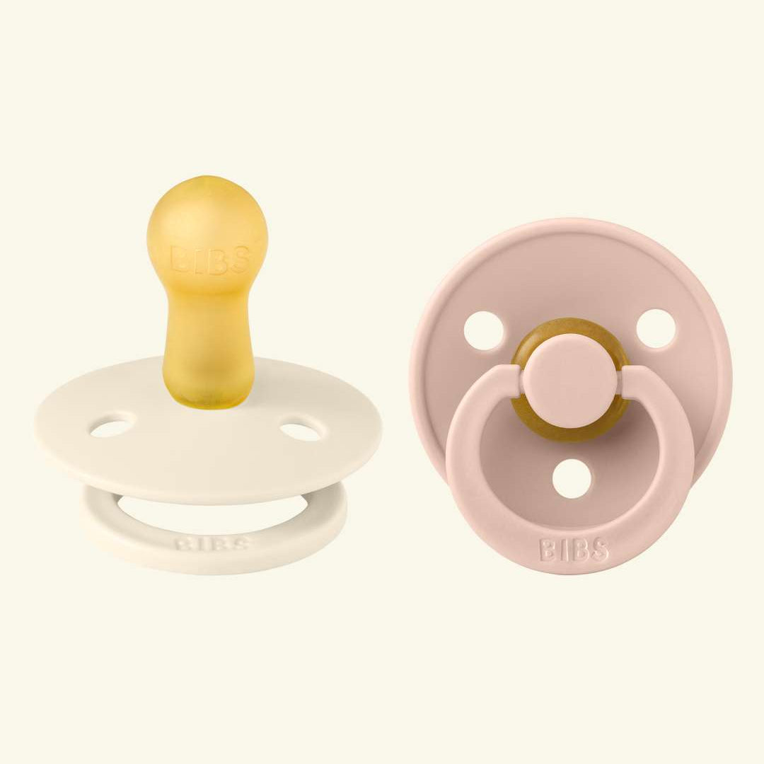 BIBS Colour Round pacifiers, BIBS Colour Round lutid, ümar kirsikujuline lutiots, looduslikust kummist lutid