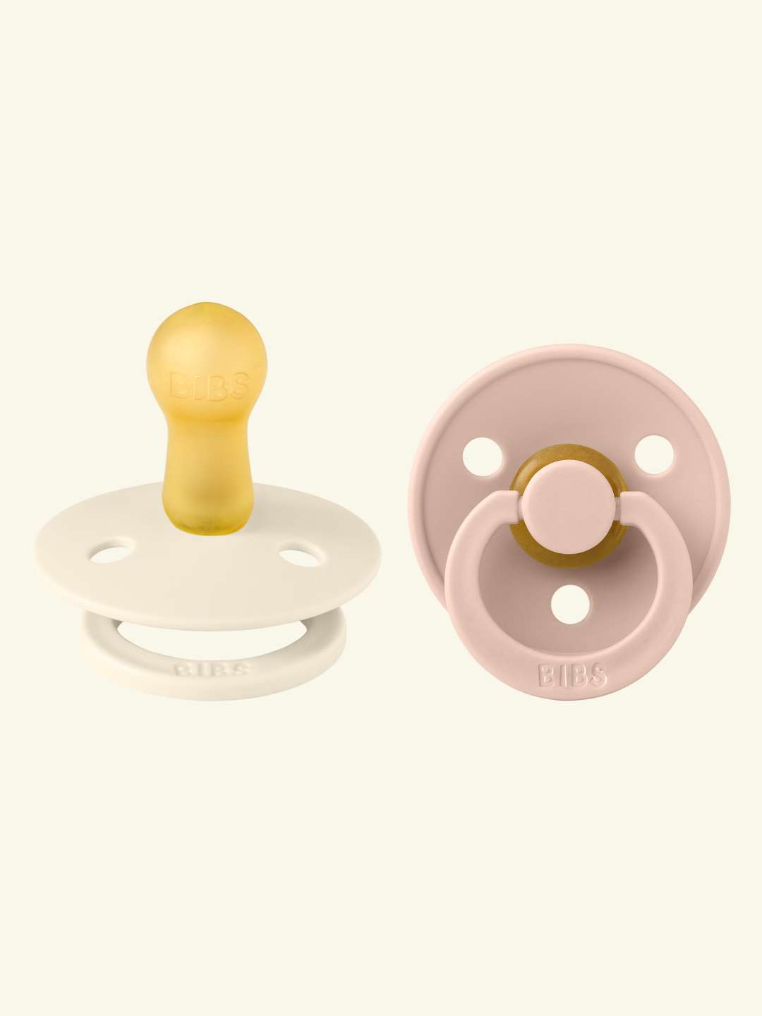 BIBS Colour Round pacifiers, BIBS Colour Round  lutid, ümar kirsikujuline lutiots, looduslikust kummist lutid