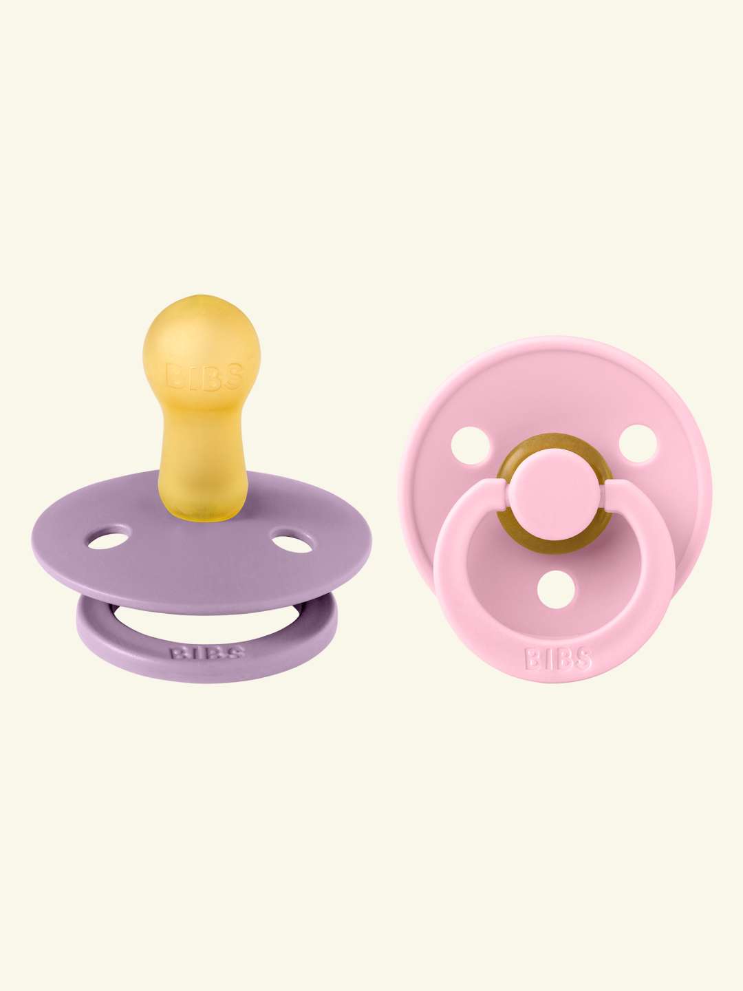 BIBS Colour Round pacifiers, BIBS Colour Round  lutid, ümar kirsikujuline lutiots, looduslikust kummist lutid