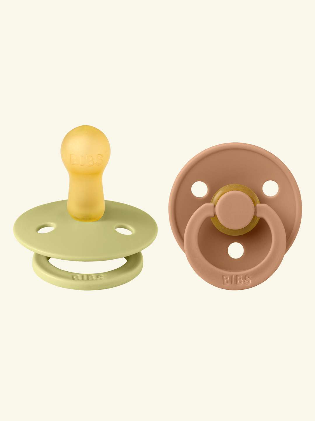 BIBS Colour Round pacifiers, BIBS Colour Round  lutid, ümar kirsikujuline lutiots, looduslikust kummist lutid