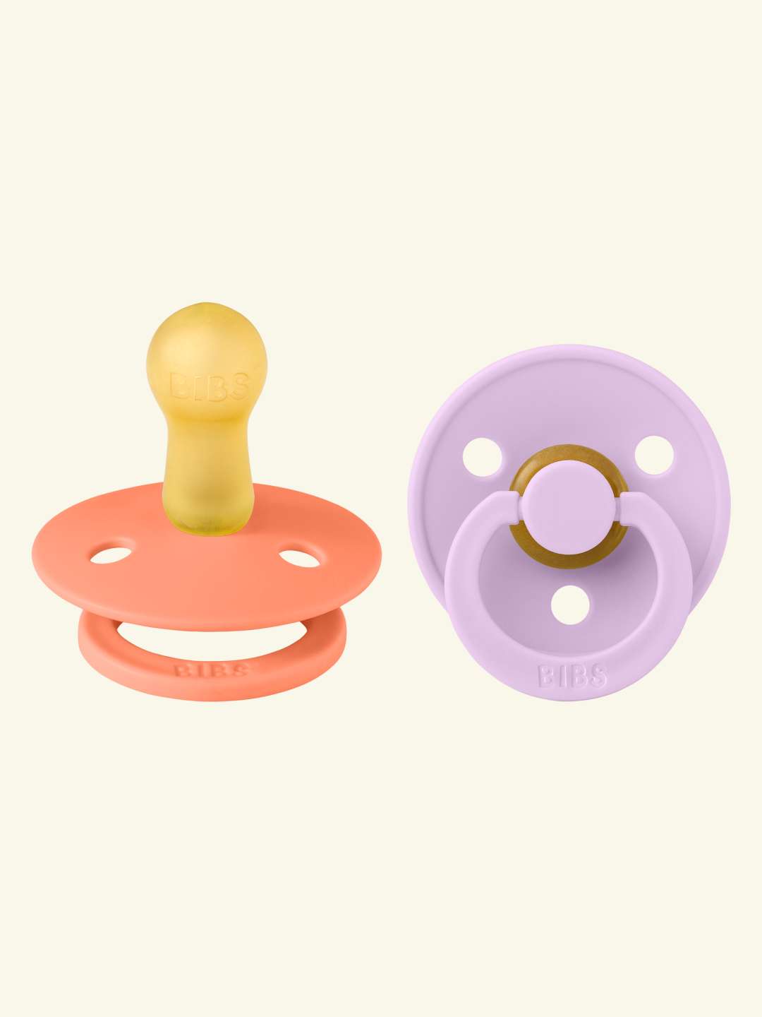 BIBS Colour Round pacifiers, BIBS Colour Round  lutid, ümar kirsikujuline lutiots, looduslikust kummist lutid