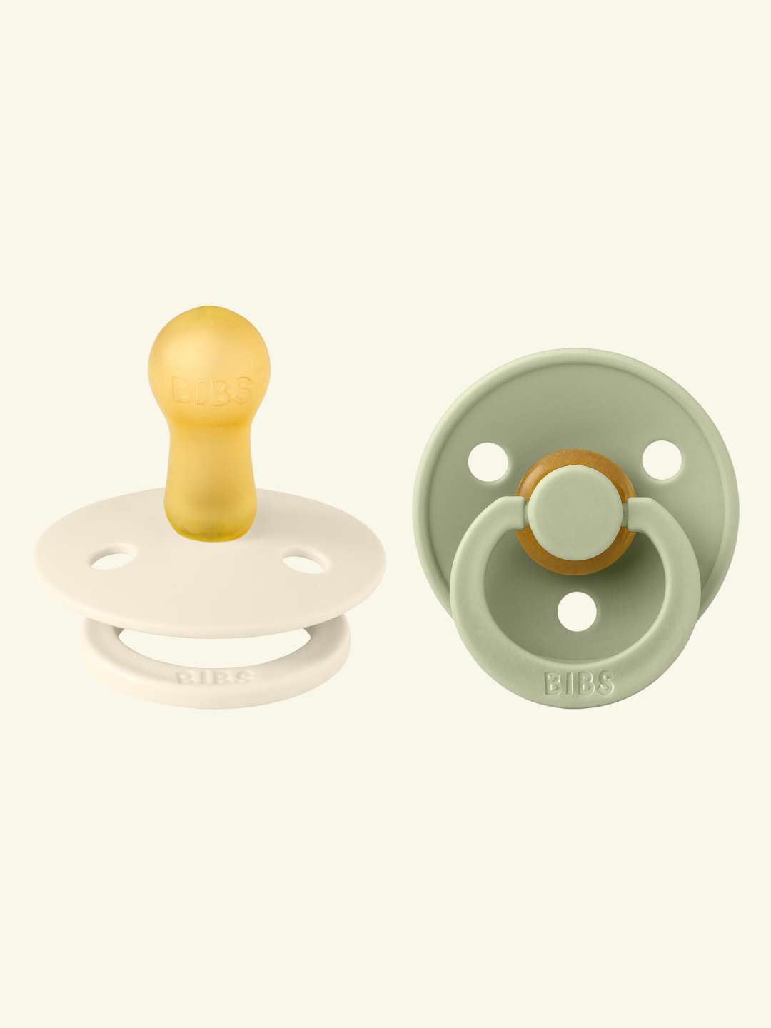 BIBS Colour Round pacifiers, BIBS Colour Round  lutid, ümar kirsikujuline lutiots, looduslikust kummist lutid