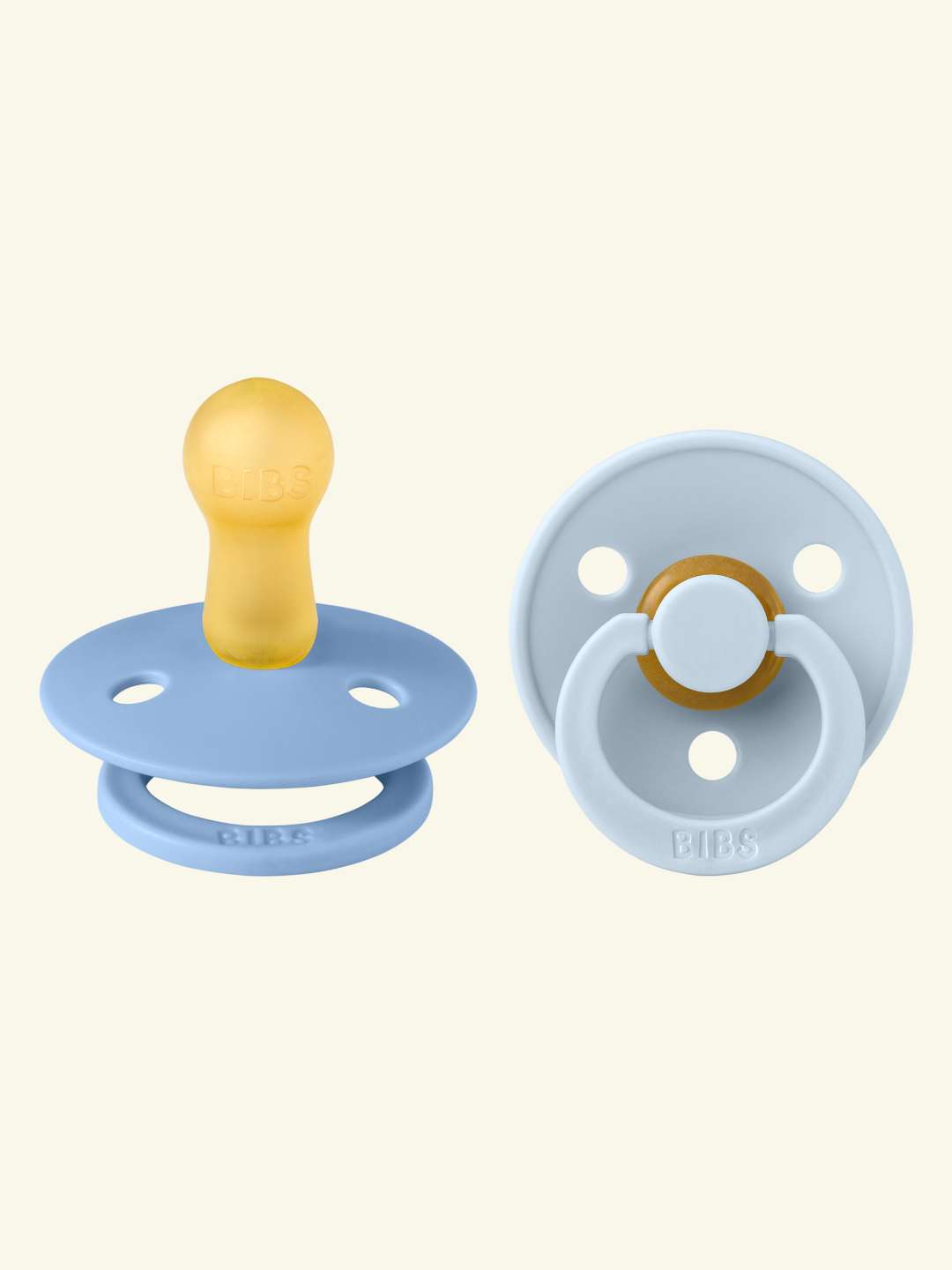 BIBS Colour Round pacifiers, BIBS Colour Round  lutid, ümar kirsikujuline lutiots, looduslikust kummist lutid
