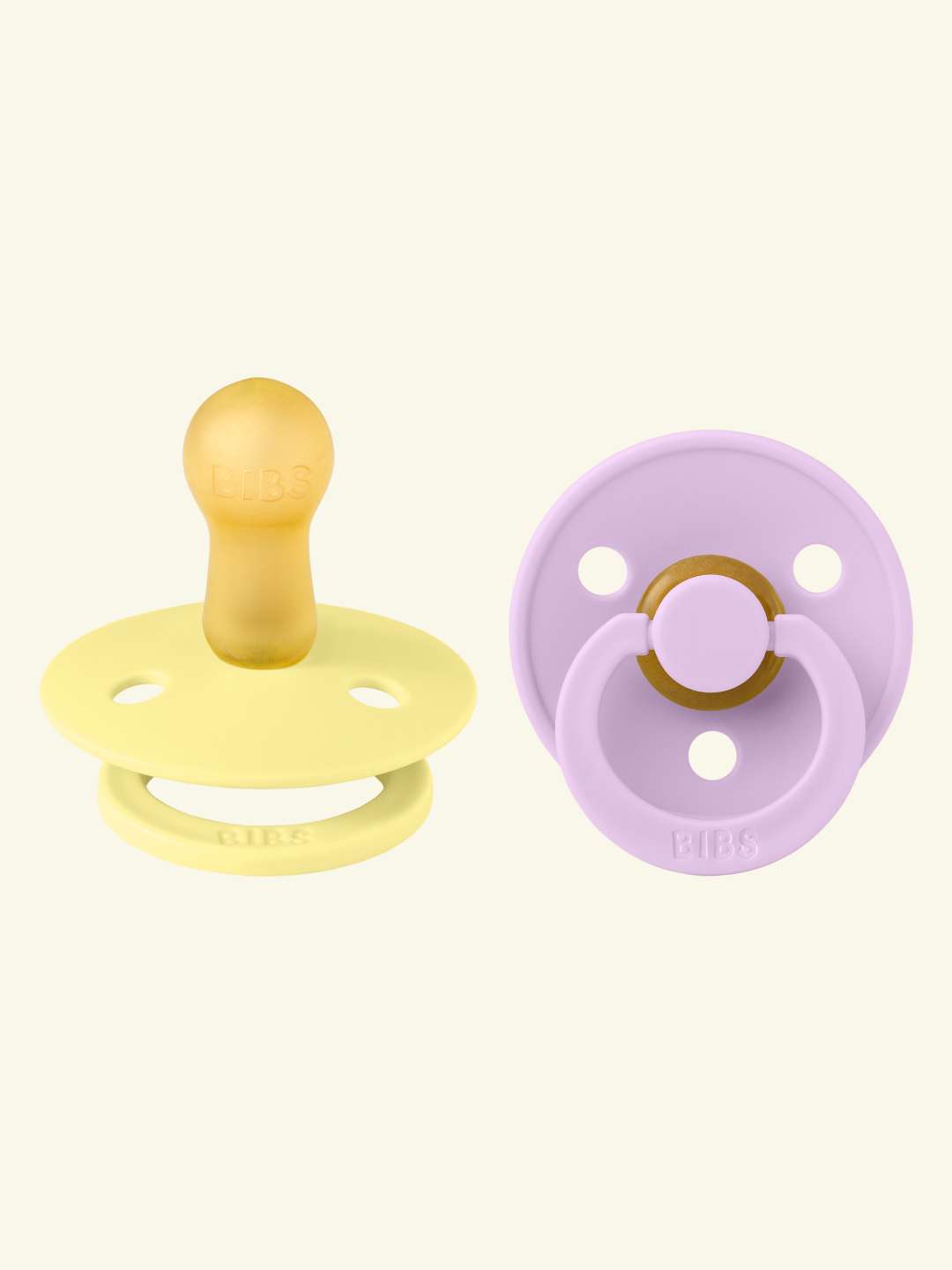 BIBS Colour Round pacifiers, BIBS Colour Round  lutid, ümar kirsikujuline lutiots, looduslikust kummist lutid