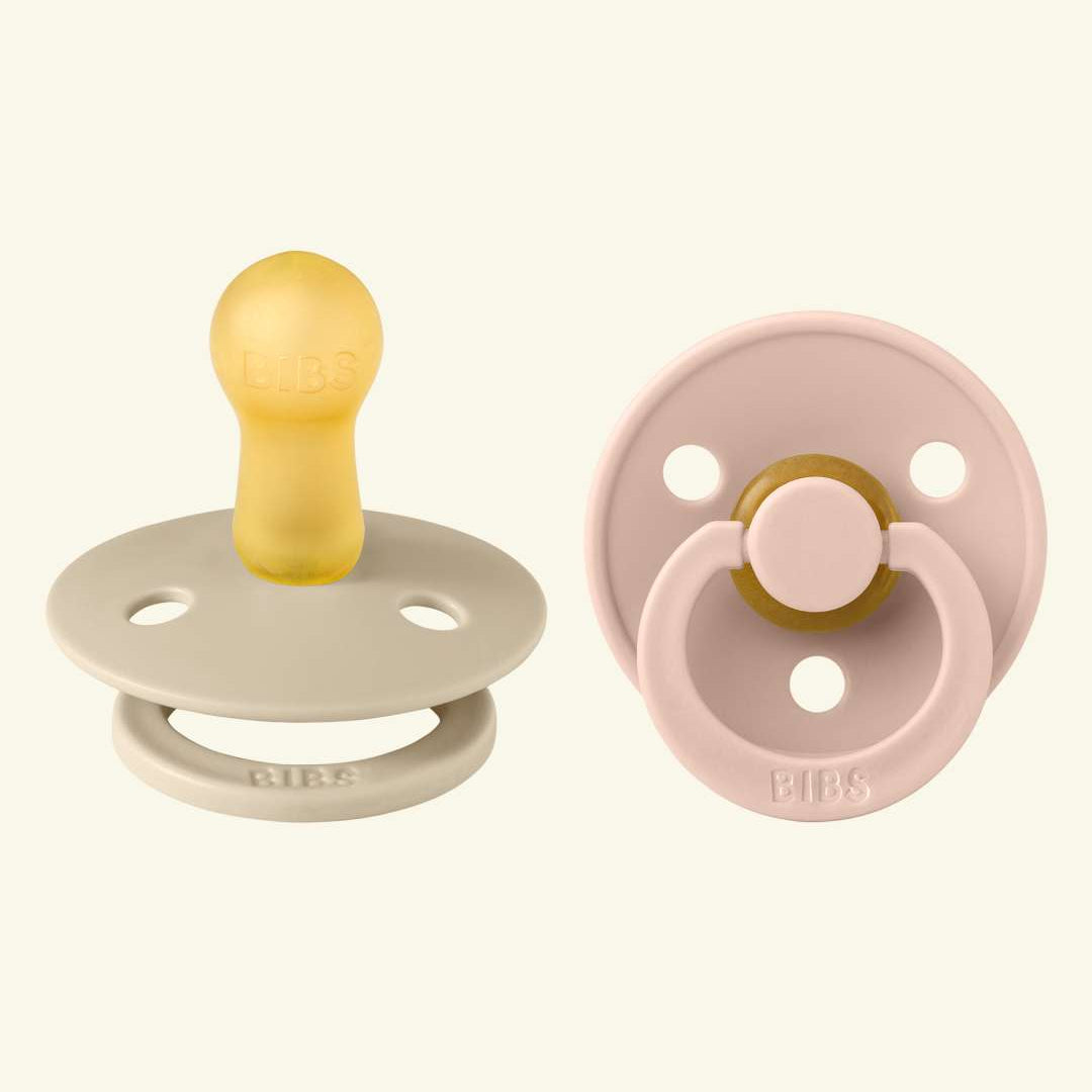 BIBS Colour Round pacifiers, BIBS Colour Round lutid, ümar kirsikujuline lutiots, looduslikust kummist lutid
