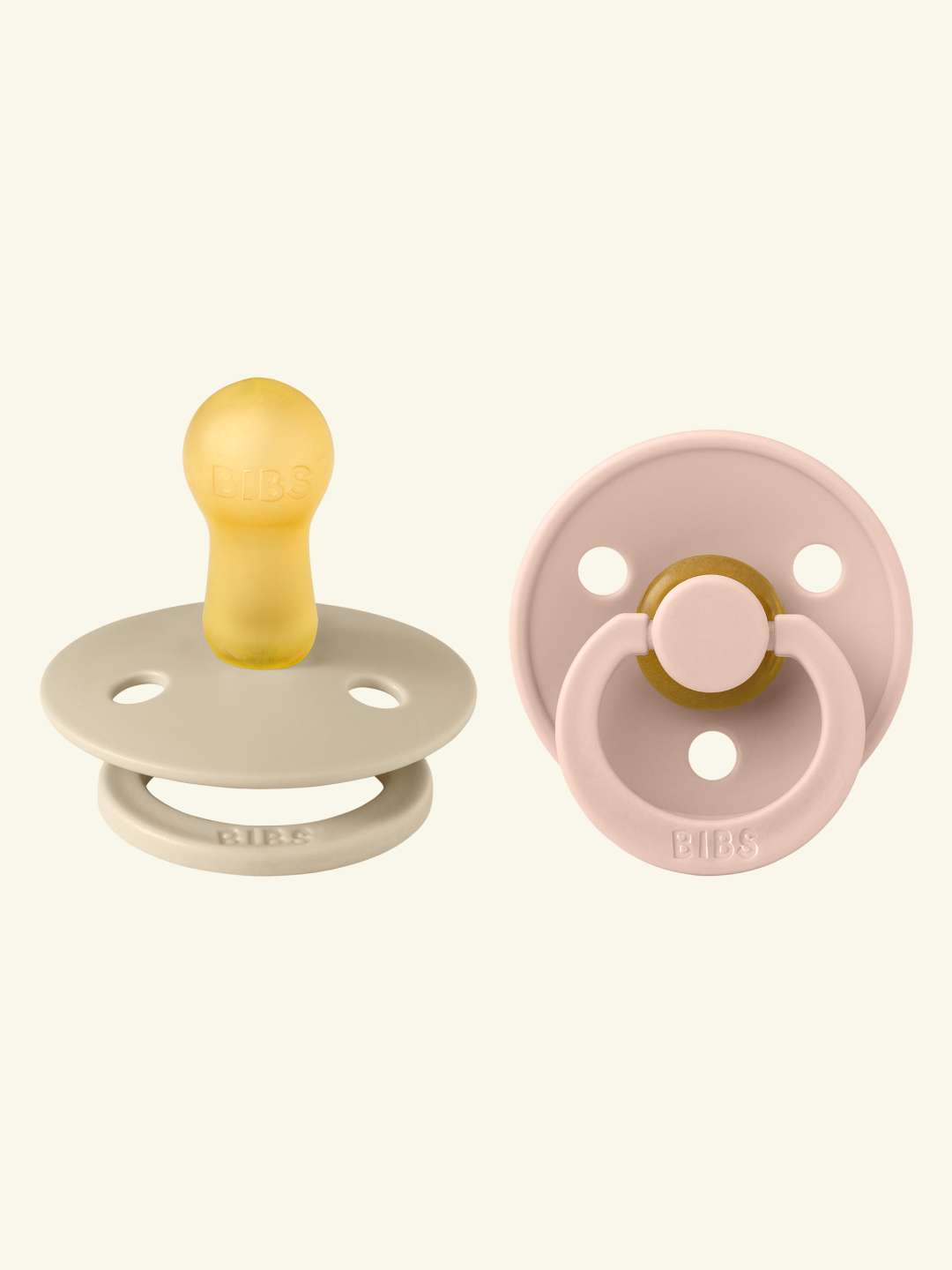 BIBS Colour Round pacifiers, BIBS Colour Round  lutid, ümar kirsikujuline lutiots, looduslikust kummist lutid