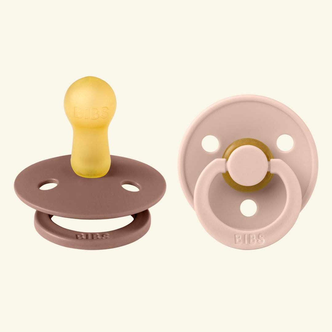 BIBS Colour Round pacifiers, BIBS Colour Round lutid, ümar kirsikujuline lutiots, looduslikust kummist lutid