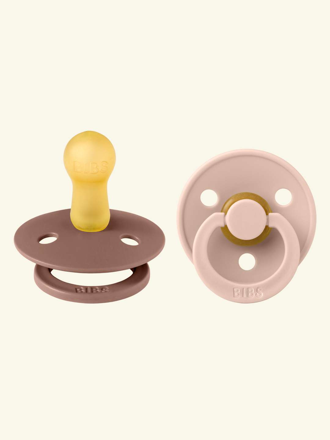 BIBS Colour Round pacifiers, BIBS Colour Round  lutid, ümar kirsikujuline lutiots, looduslikust kummist lutid