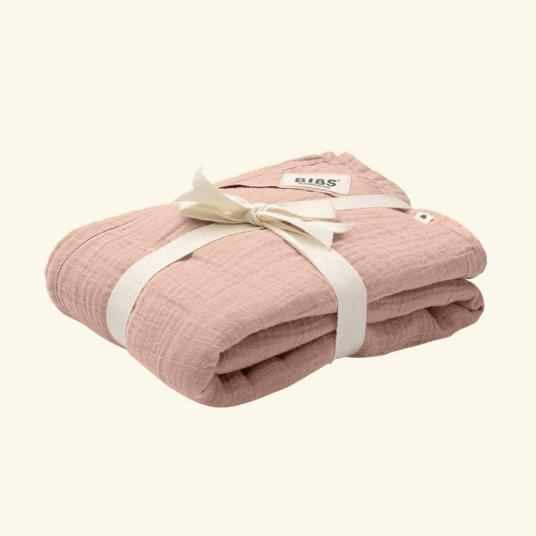 BIBS Cuddle Swaddle baby blanket, BIBS musliinist beebitekk, Blush