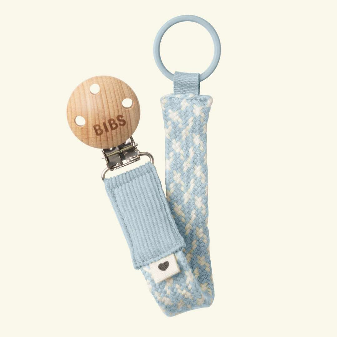 BIBS Pacifier Clip, BIBS lutiklamber, lutikett, helesinine baby blue