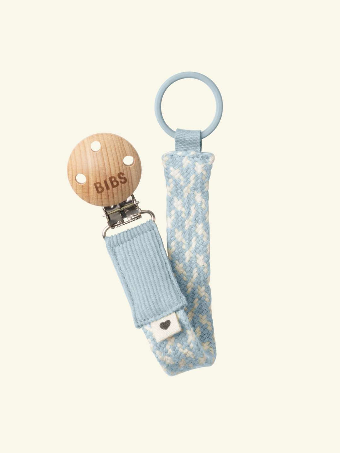 BIBS Pacifier Clip, BIBS lutiklamber, lutikett, helesinine baby blue