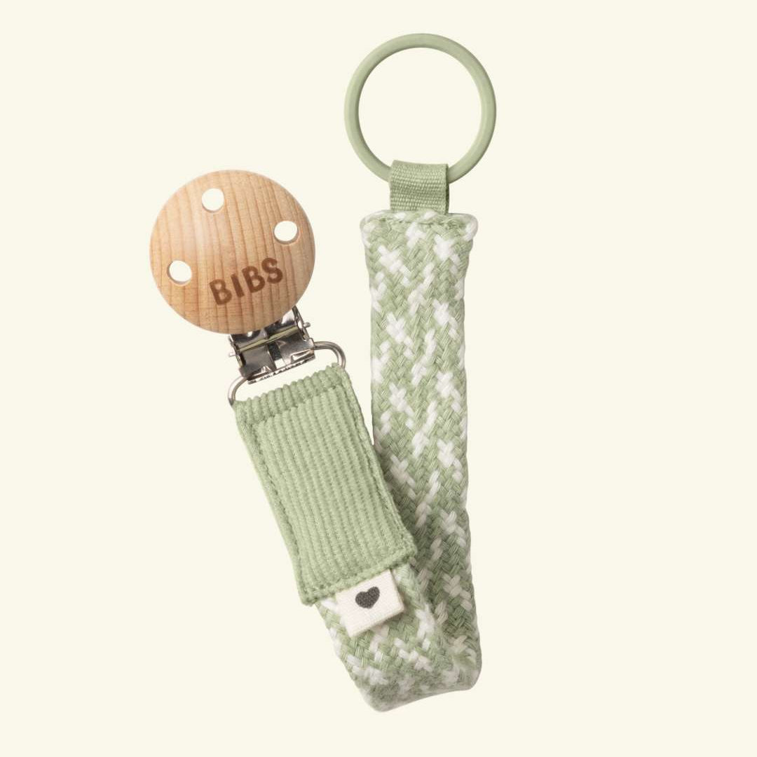 BIBS Pacifier Clip, BIBS lutiklamber, lutikett, sage