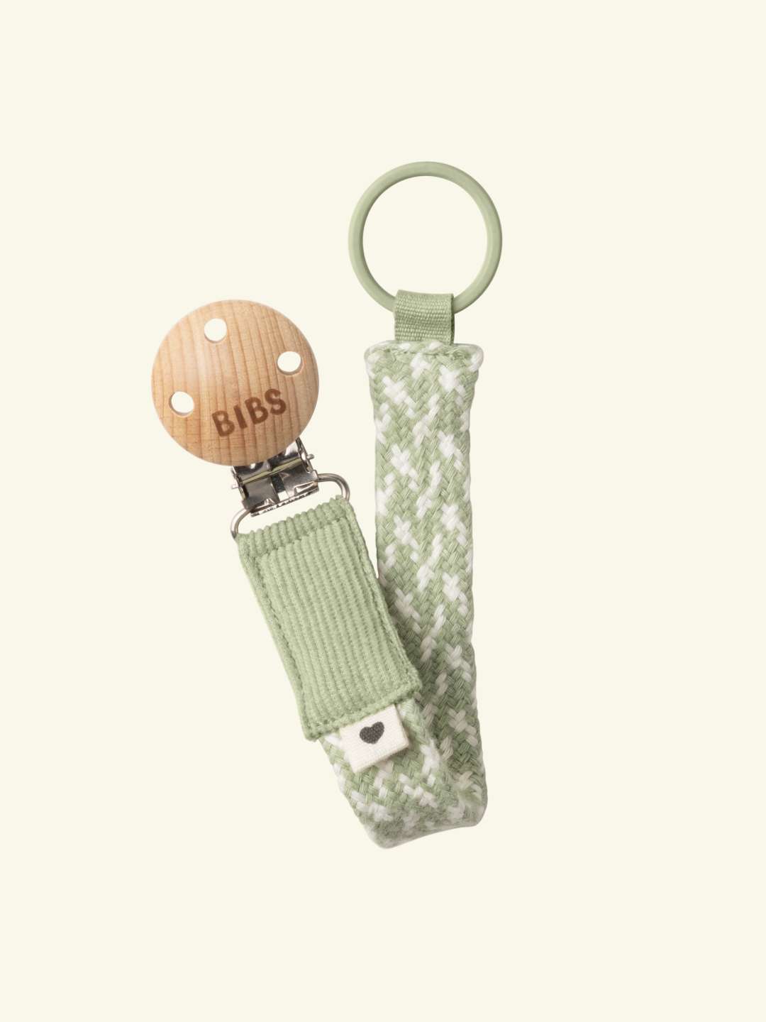 BIBS Pacifier Clip, BIBS lutiklamber, lutikett, sage