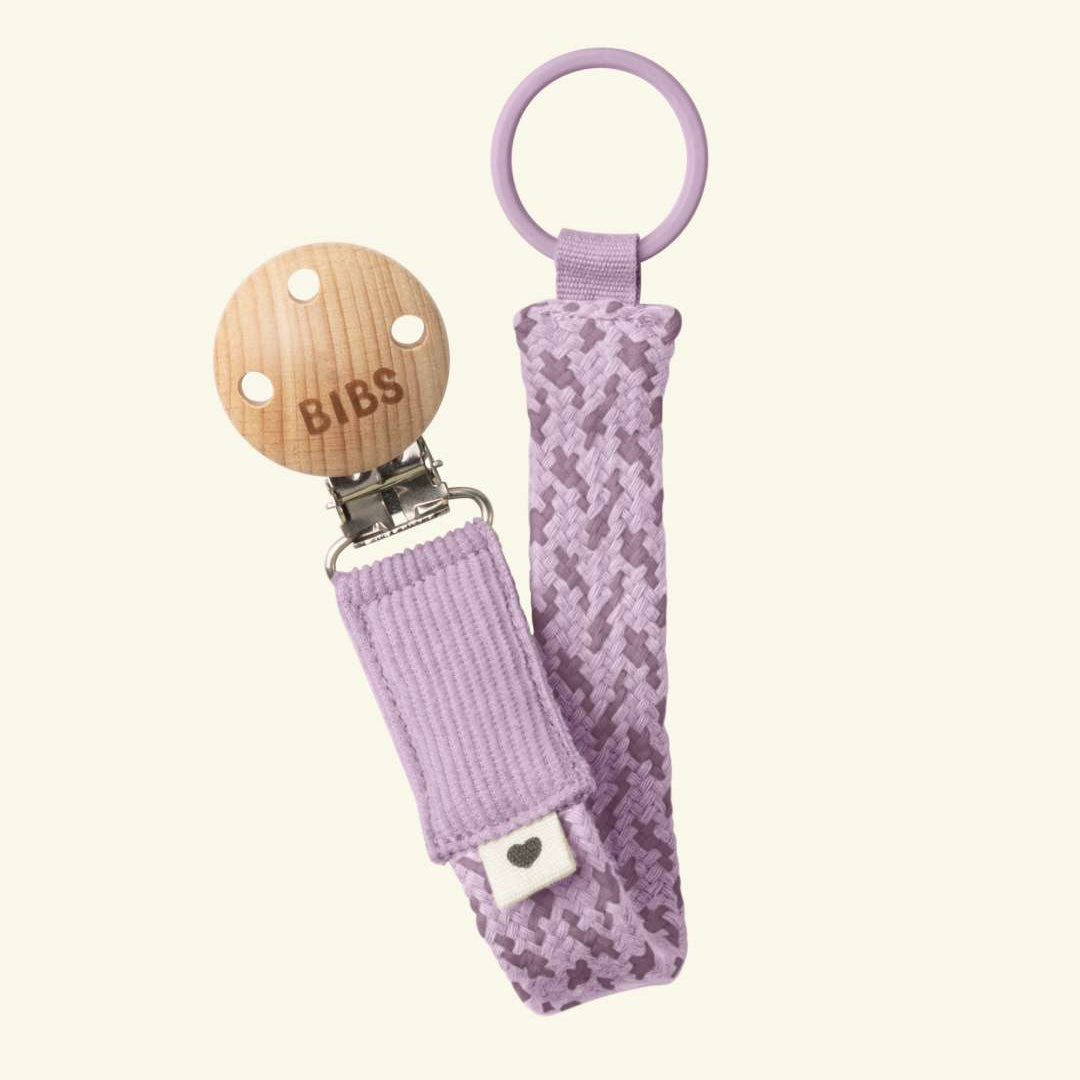 BIBS Pacifier Clip, BIBS lutiklamber, lutikett, violet sky mauve