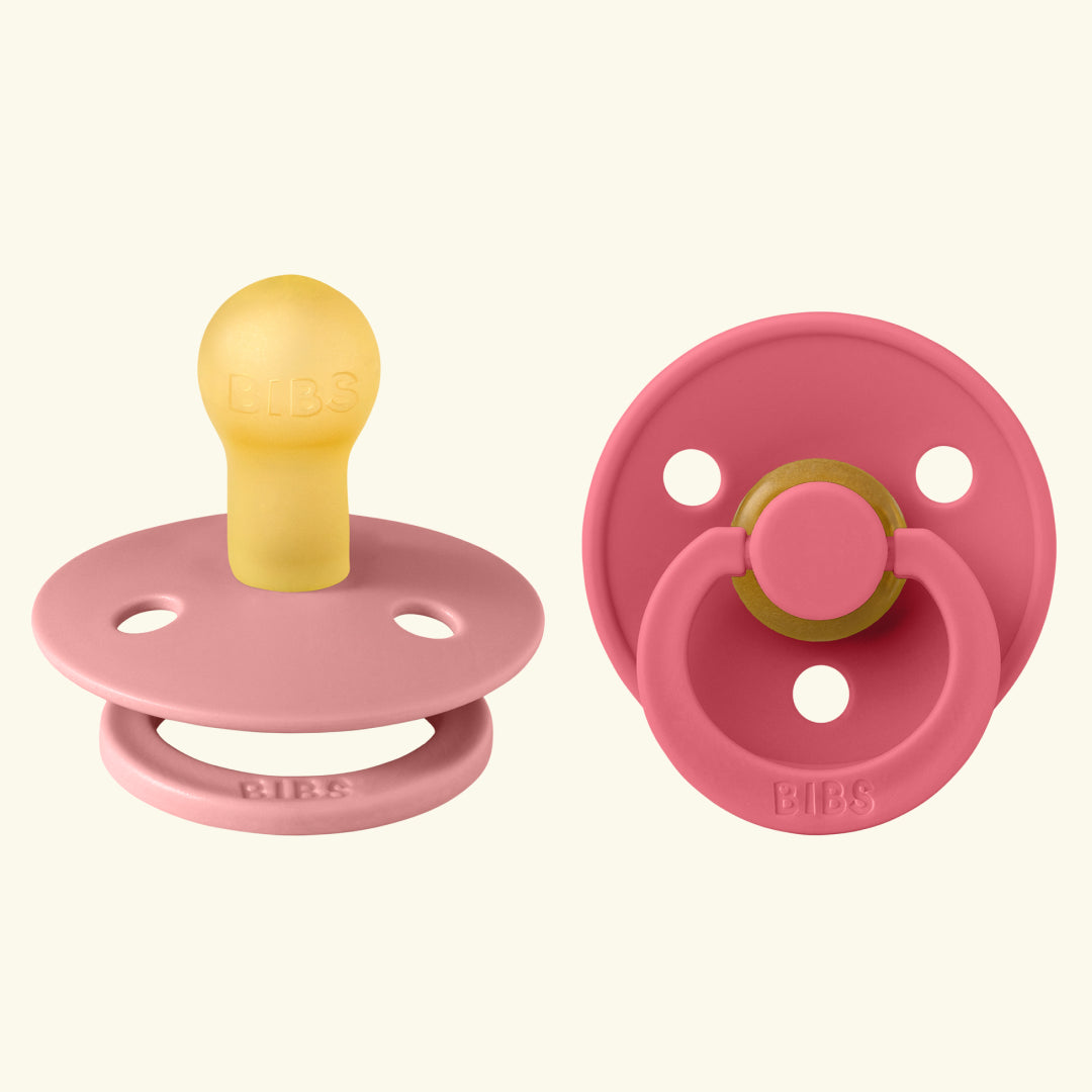 BIBS Colour Round pacifiers, BIBS Colour Round lutid, ümar kirsikujuline lutiots, looduslikust kummist lutid