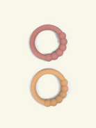 Filibabba Teether rings 2-pack Vintage Rose, Filibabba närimisrõngad 2-pakk vintage rose