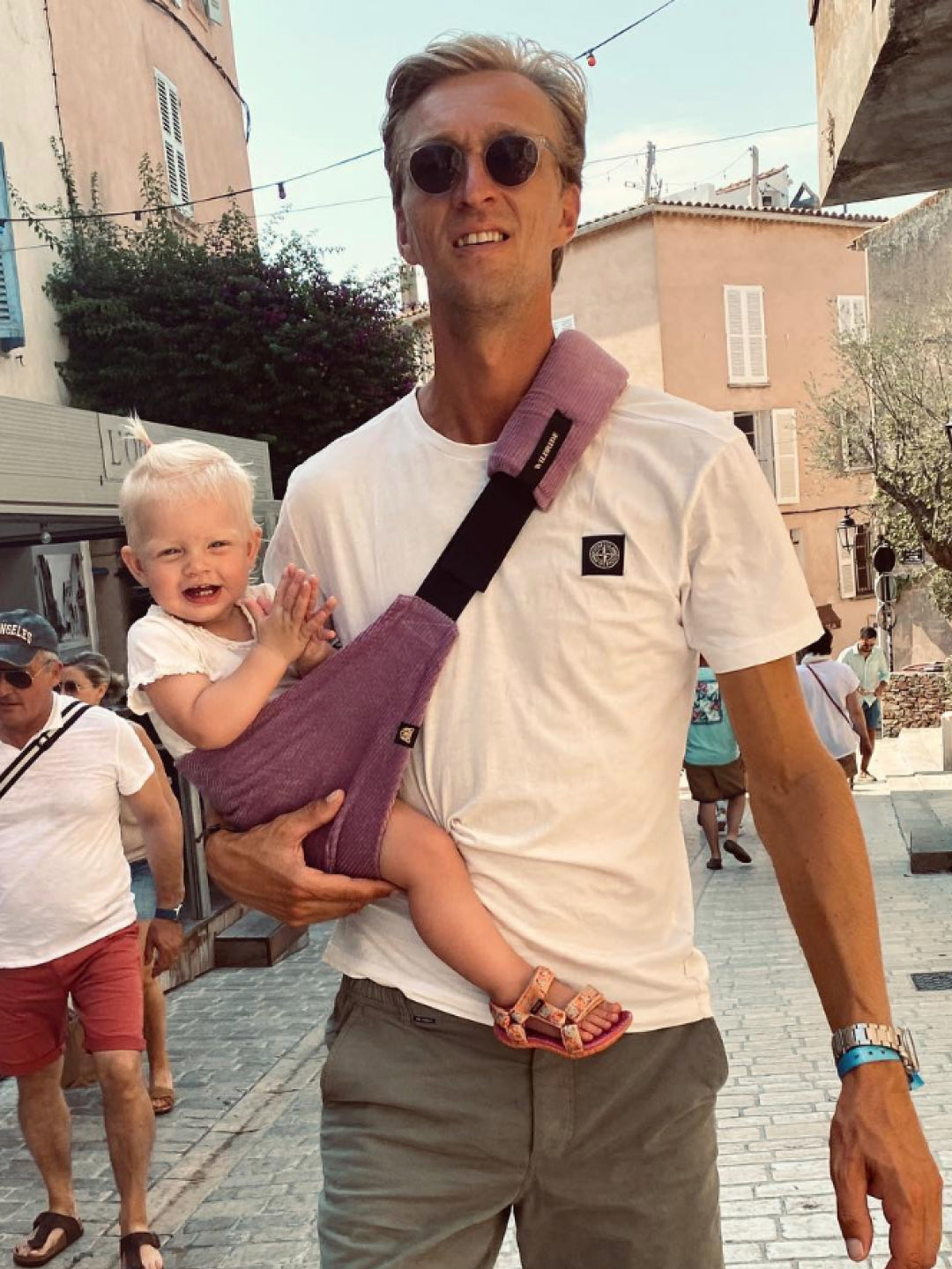 Wildride Toddler Swing Carrier - Lila Rib, Wildride väikelapse kandekott – Lila Rib