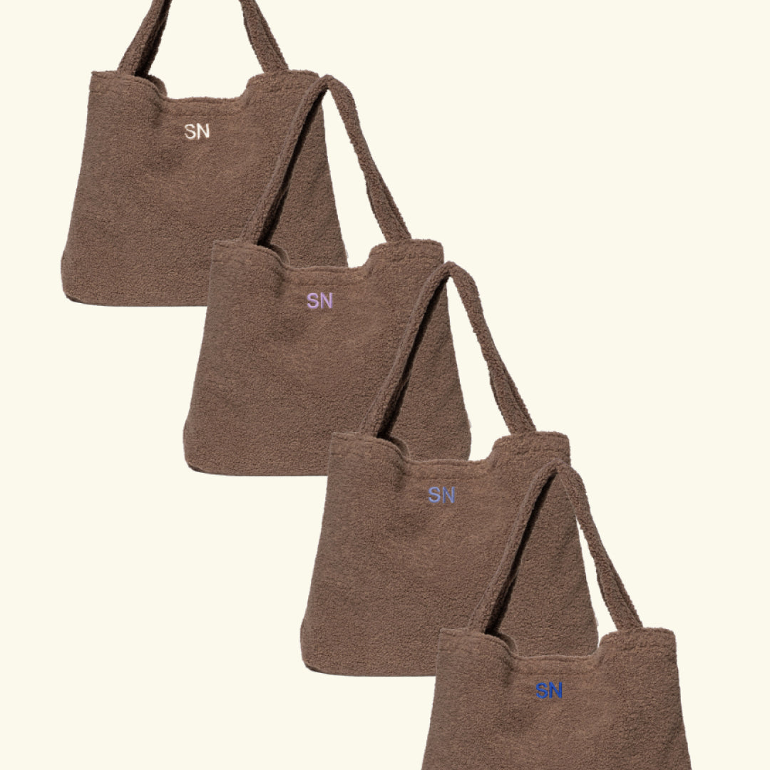 Studio Noos Personalized Mom-Bag - Brown, Studio Noos personaliseeritud Mom-Bag – värv Brown, nimetähtedega teddy suur kott emale