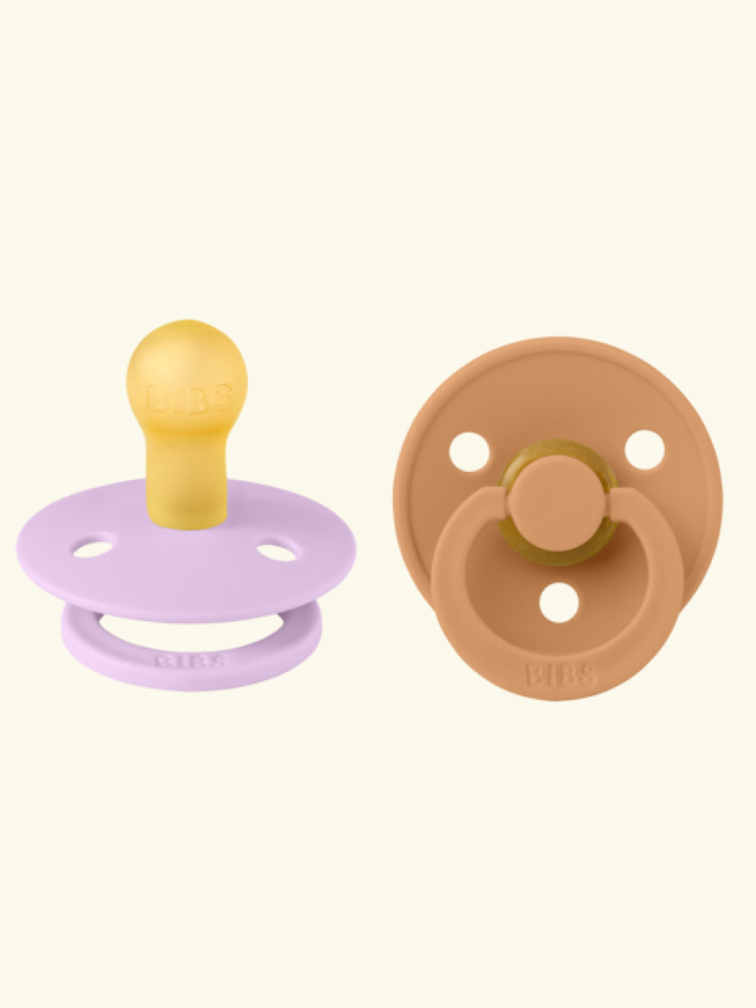 BIBS Colour Round pacifiers, BIBS Colour Round  lutid, ümar kirsikujuline lutiots, looduslikust kummist lutid