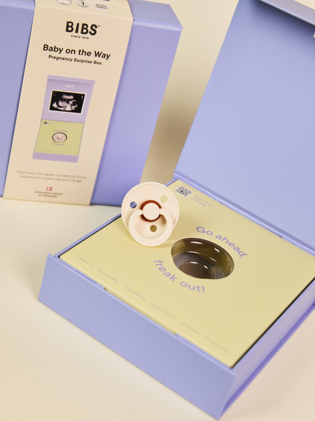 BIBS Baby on the way gift set, BIBS beebiootusest teatamise kinkekomplekt, olen rase teatamine