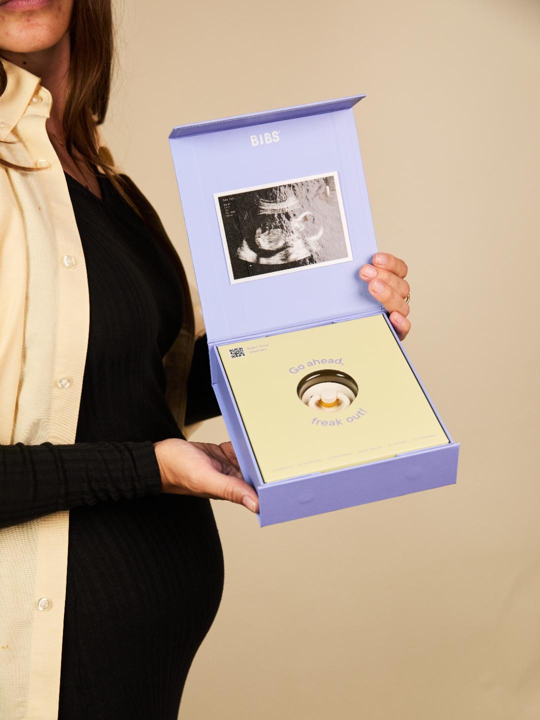 BIBS Baby on the way gift set, BIBS beebiootusest teatamise kinkekomplekt, olen rase teatamine