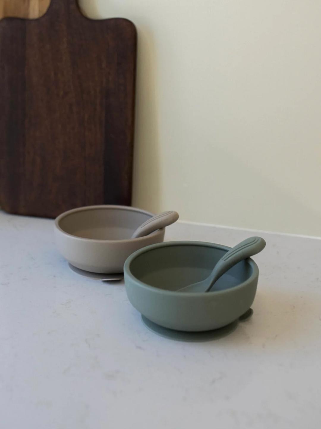 Atelier Keen Baby Silicone suction bowls and spoons, silikoonist iminapaga kausid ja beebilusikad, all-groups