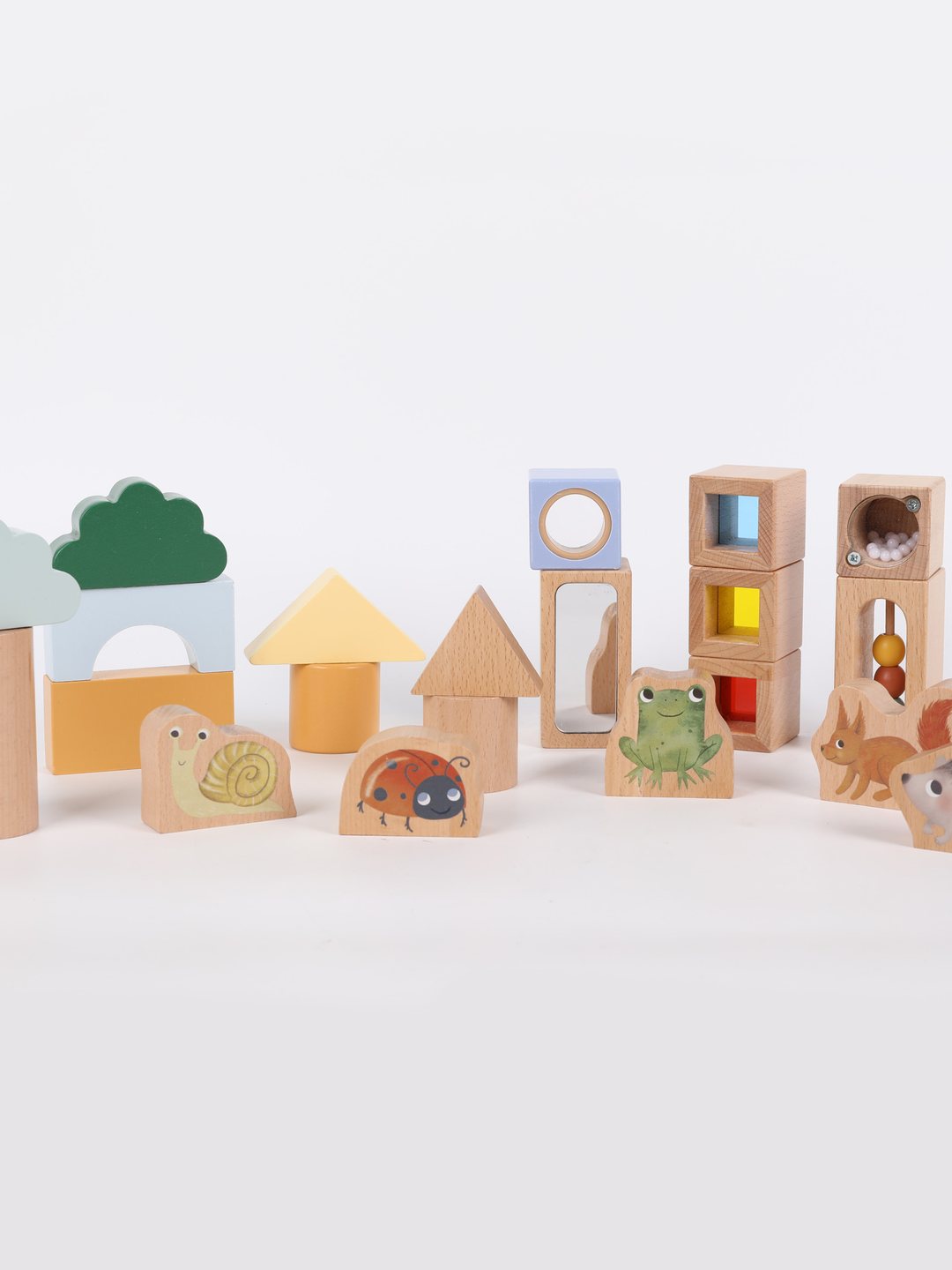 Filibabba suitcase kit wooden sensory blocks, Filibabba puidust sensoorsed klotsid kohvris