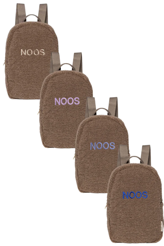 Studio Noos Personalized MINI Backpack - Brown, Studio Noos nimeline midi-seljakott – värv Brown, personaliseeritud seljakott