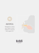 Bibs colour anatomical pacifiers, Bibs colour anatoomilised lutid, naturaalsest kummist lutid, all-groups