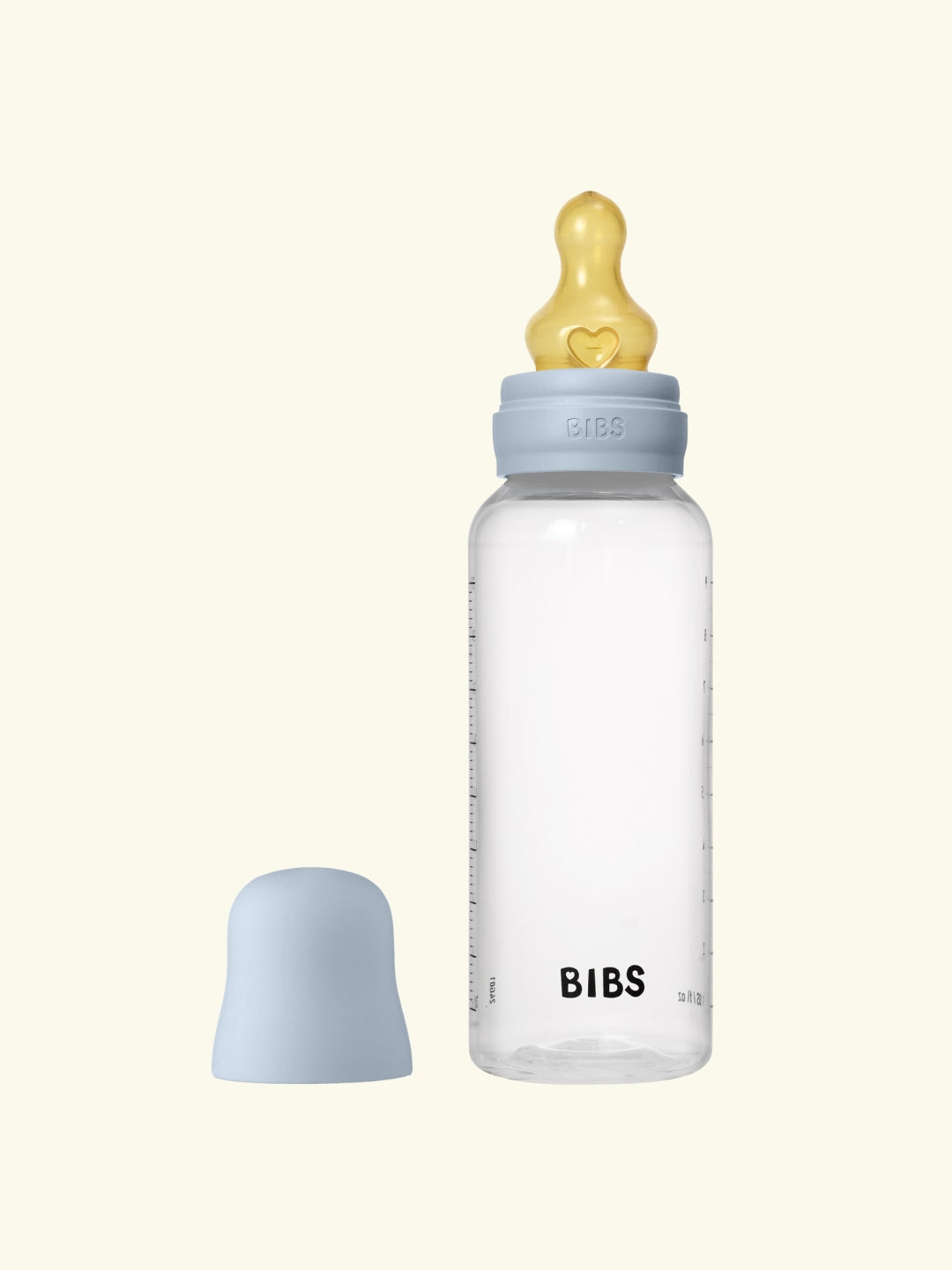 BIBS Baby Plastic Bottle, BIBS plastikust lutipudel, 270 ml, Baby Blue