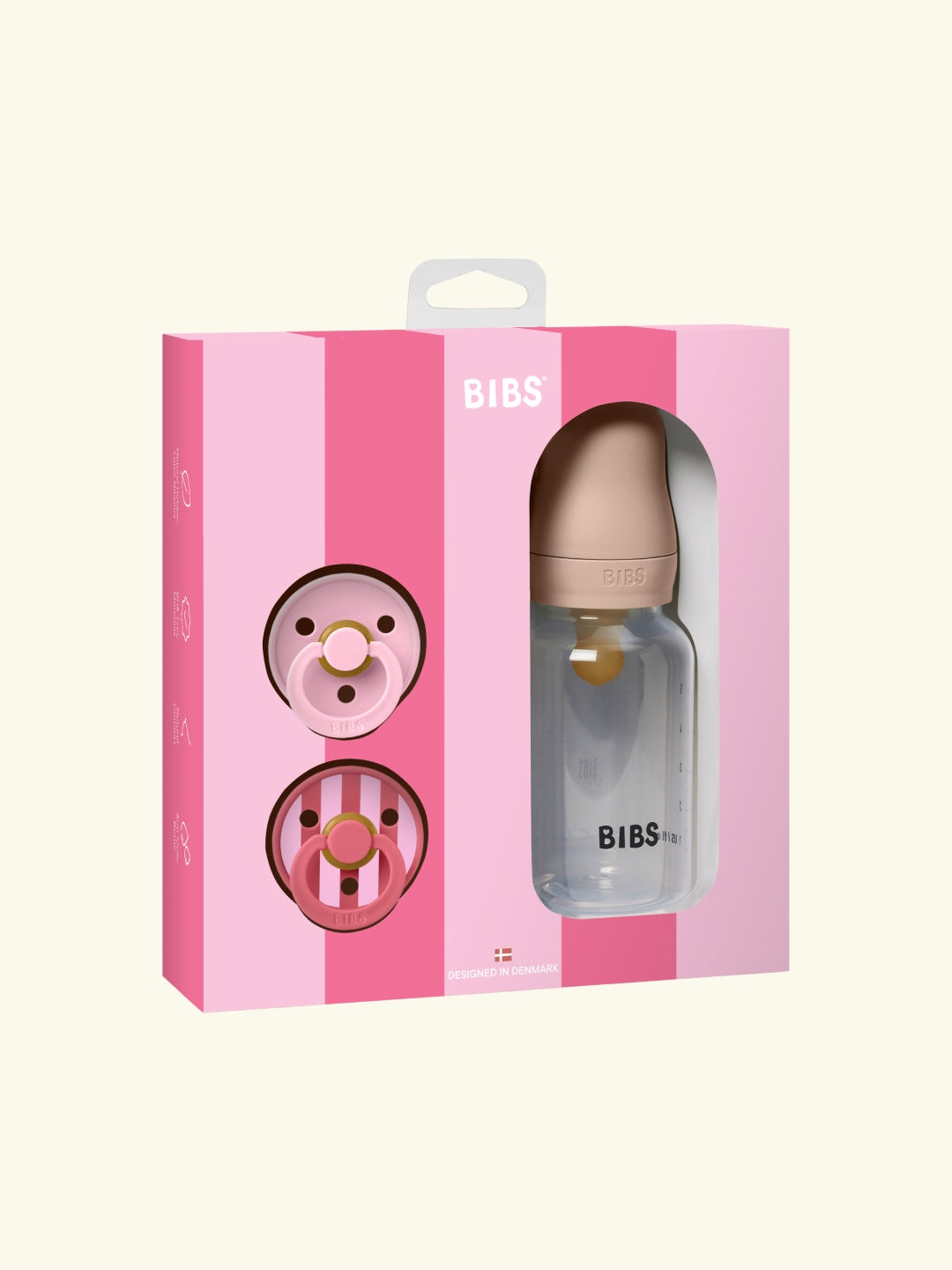 BIBS Baby sprinkle gift set, BIBS Baby Sprinkle kinkekomplekt, BIBS lutipudeli ja luttide kinkekomplekt, Blush
