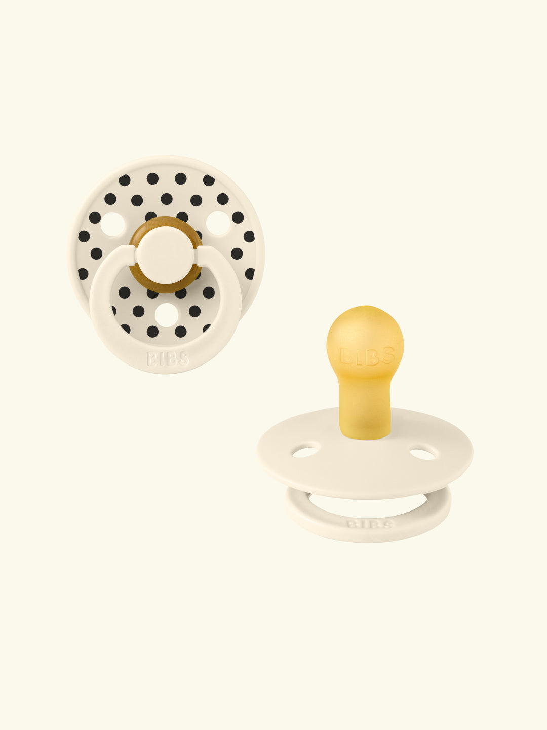 BIBS Colour Round Pacifier, Polka Dots, BIBS Colour kirsikujuline lutt, polkadots