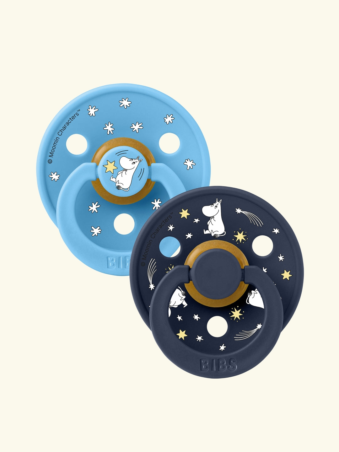 BIBS x MOOMIN Colour Round Pacifiers, goodnight breeze deepnight mix, BIBS X MUUMI kirsikujulised lutid