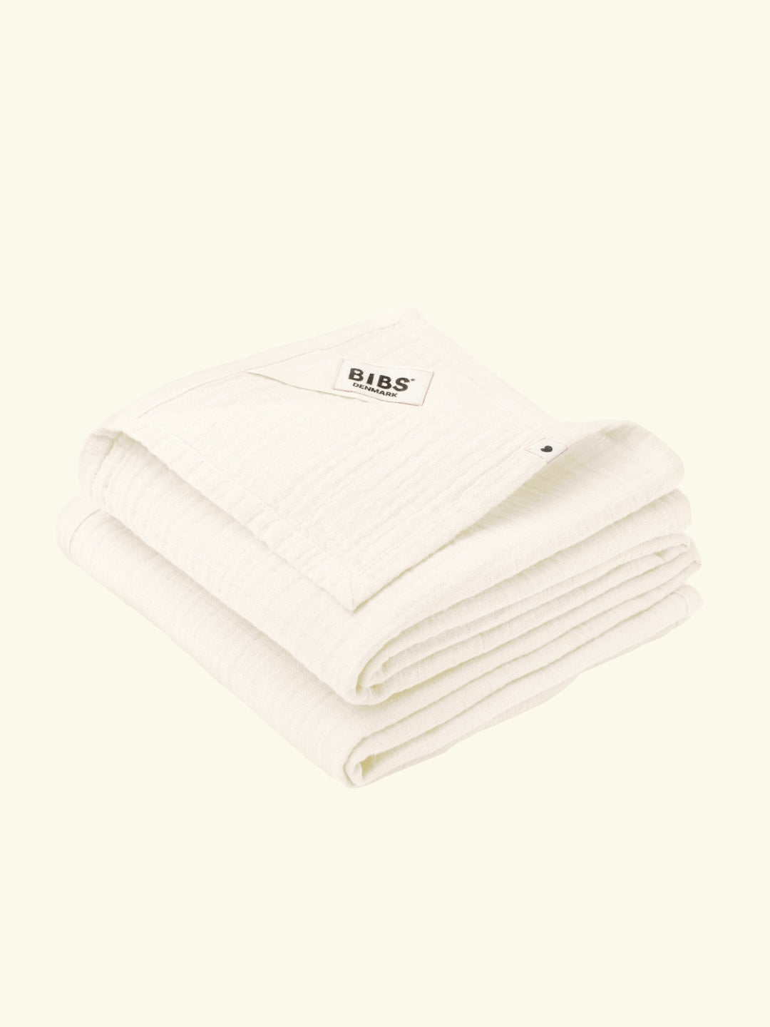 Bibs muslin cloth 2-pack, Bibs musliinist tekk, lapp, 2-pakk, Ivory