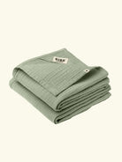 Bibs muslin cloth 2-pack, Sage, Bibs musliinist tekk, lapp, 2-pakk, roheline